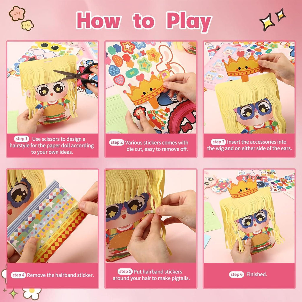 Hairstyle Design DIY Paper Craft Kit