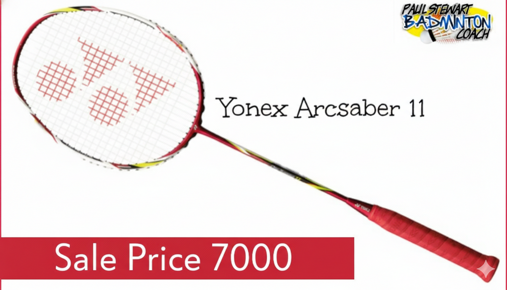 YONEX ArcSaber 11 Red and Yellow Badminton Racket-Pre Owned