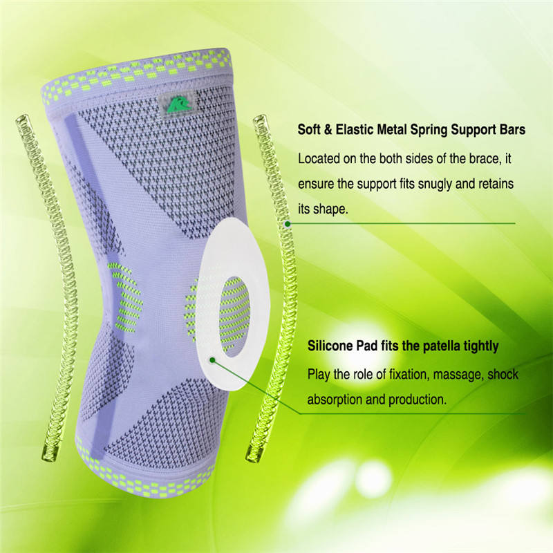 RageFrenzy Sports Knee Support with Gel Pad Adjustable Compression Knee Sleeve Brace