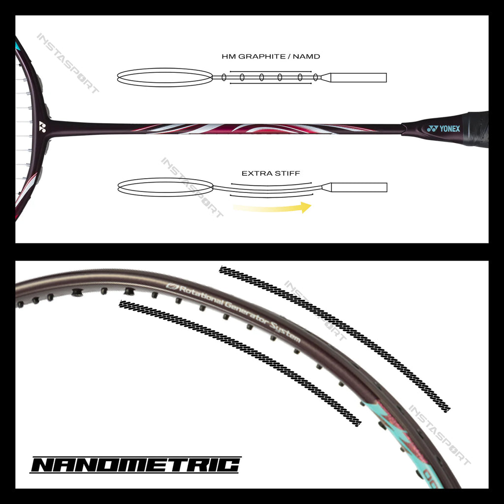 YONEX Astrox 100 ZZ (Kurenai) Badminton Racket Strung (Lining no-1) Pre-Owned